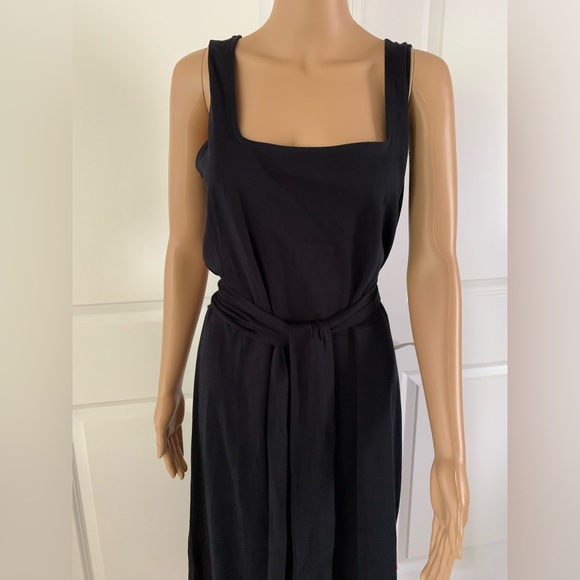 Vince 100% Pima Cotton Square Neck Midi Dress - Picture 9 of 17